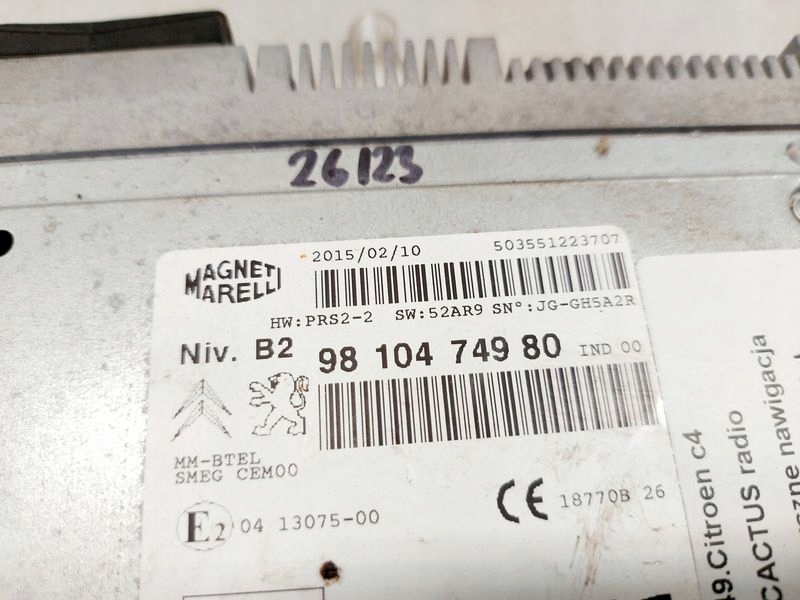 фото №3, Citroen c4 cactus радио заводской навигация