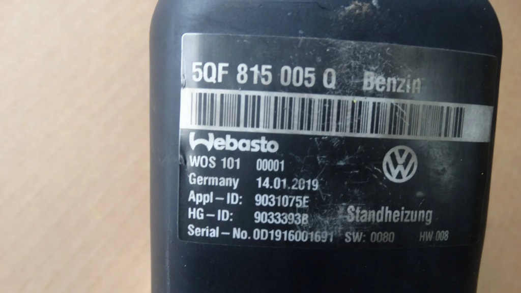 фото №8, Webasto 5qf815005q vw audi skoda seat бензин