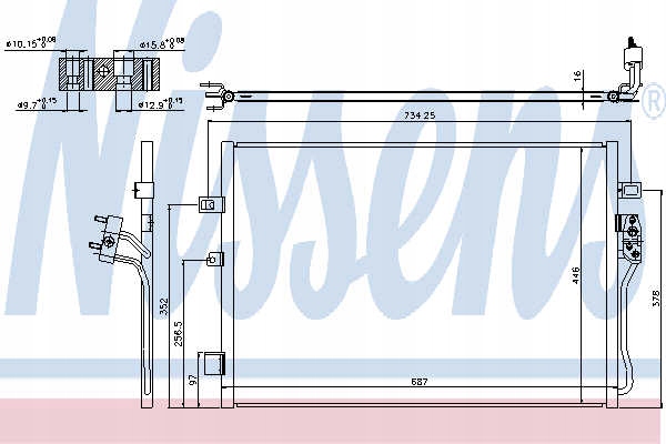 фото №11, Радіатор кондиціонера dodge journey 07- , freemont jf 11- nis