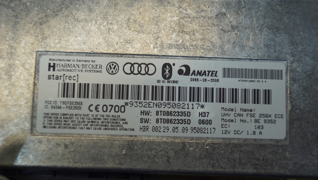 фото №5, Audi a4 b8 a5 8t модуль bluetooth 8t0862335d