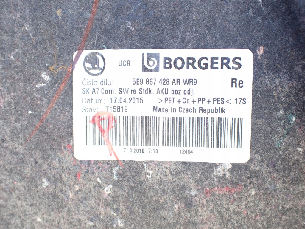 фото №8, Обшивка багажника правый skoda octavia iii 2019 europa 5e9867428ar