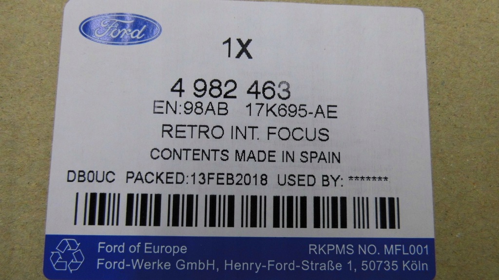 фото №9, Зеркало заднего вида внутреннее fiesta focus mondeo _ 4982463 _ 98ab-17k695-ae