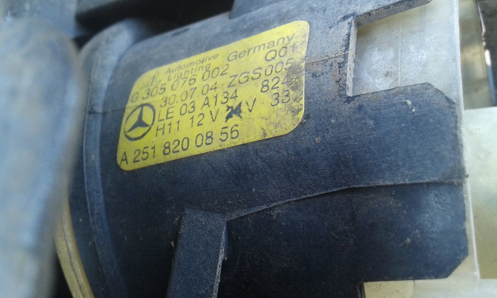фото №6, Протитуманна фара правий решітка mercedes w169 04-08 a25182008