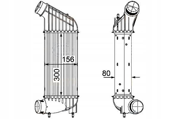 Купити Інтеркулер радіатор повітря наддувний [he