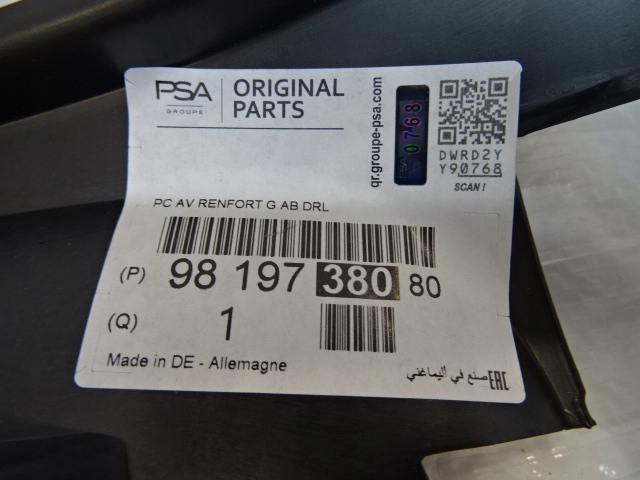 фото №14, Citroen ds7 лівий правий напрямна бампера передній перед кронштейн