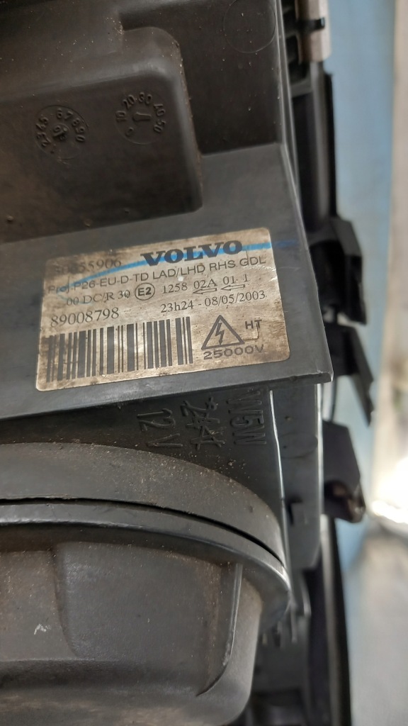 фото №3, Фара правий volvo s60 v70