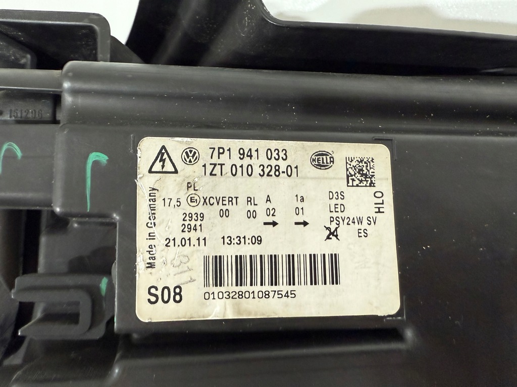 фото №10, Volkswagen touareg 7p лампа передня ліва перед led комплектна