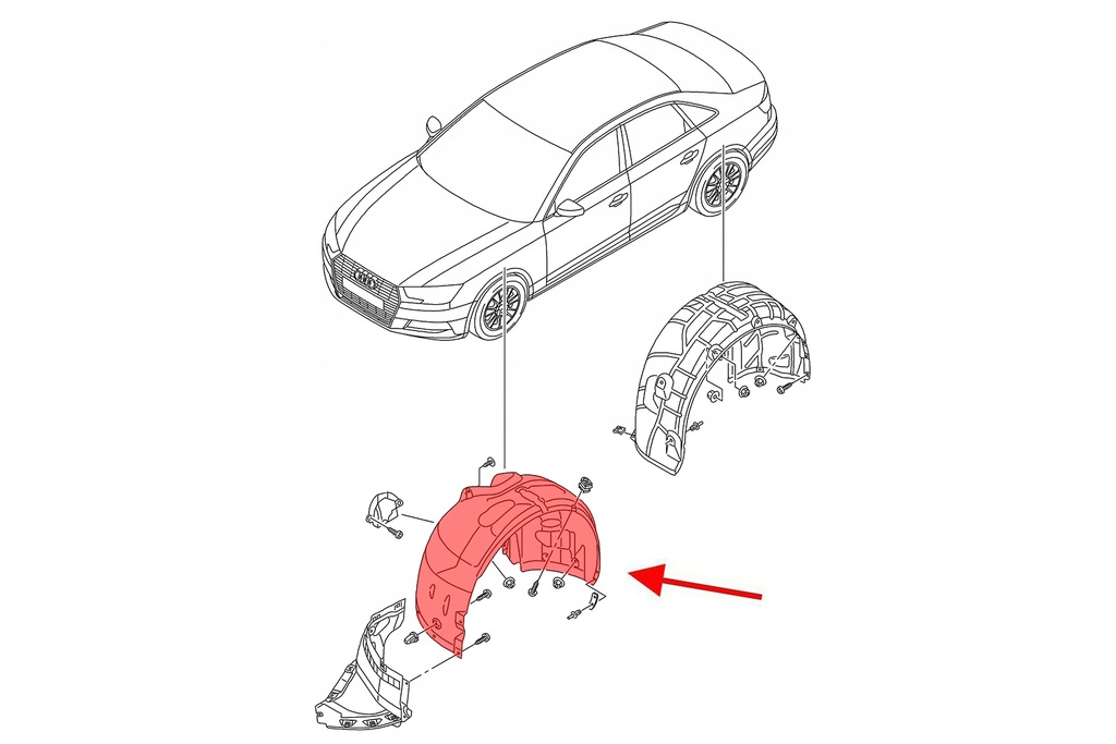 фото №13, Підкрилок ліва audi a4 b9 avant 15-19 8w0821171a
