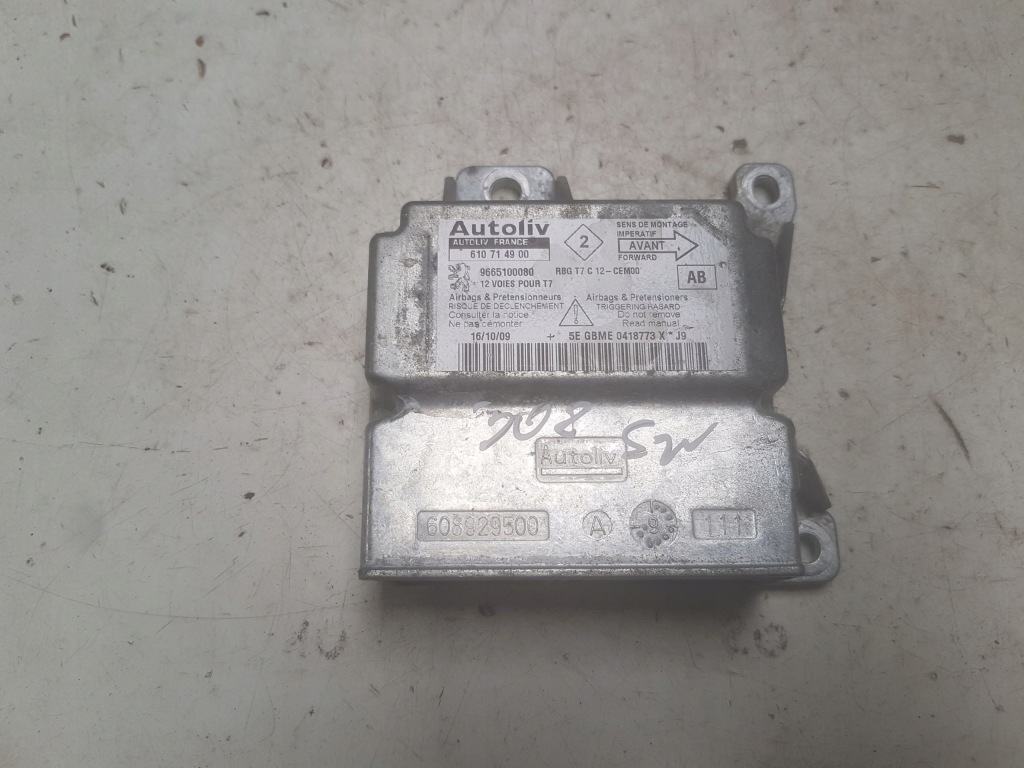 фото №1, Peugeot 308 08r- датчик подушек подушка безопасности