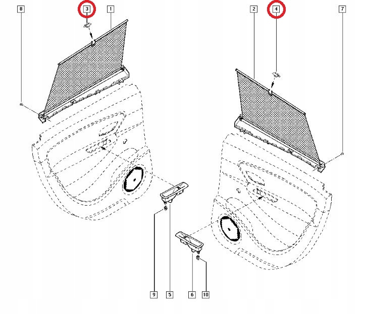 фото №10, Кронштейн гачок шторка двері renault scenic iii оригінал 964000020r