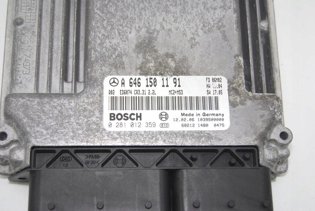 фото №6, Блок управления бортовой компьютер ecu двигателя mercedes vito 2,2 cdi a6461501191 0281012359