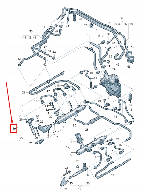 фото №1, Audi q5 8r fuel инжектор 059130277eg