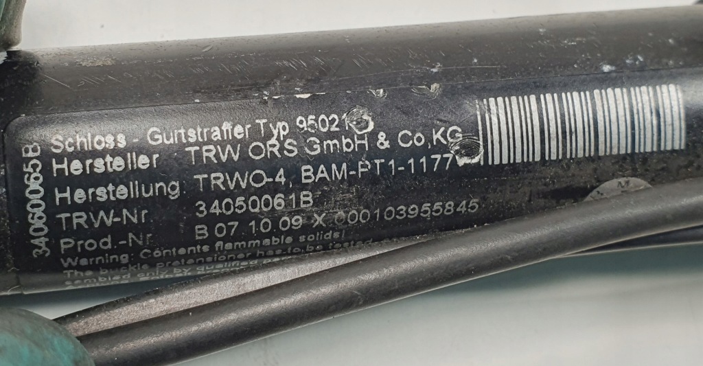 Кліпса натягувач правий перед bmw 5 f10 7213564 європа Недорого