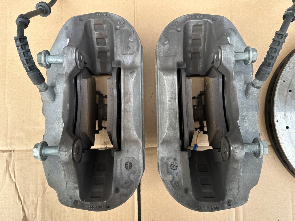 фото №7, Mercedes c klasa w206 суппорты тормозные диски тормозные колодки перед brembo