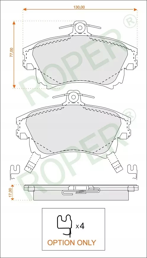 фото №5, Гальмівні колодки гальмівні volvo s40 95- mitsubishi carisma 95- roper rk198
