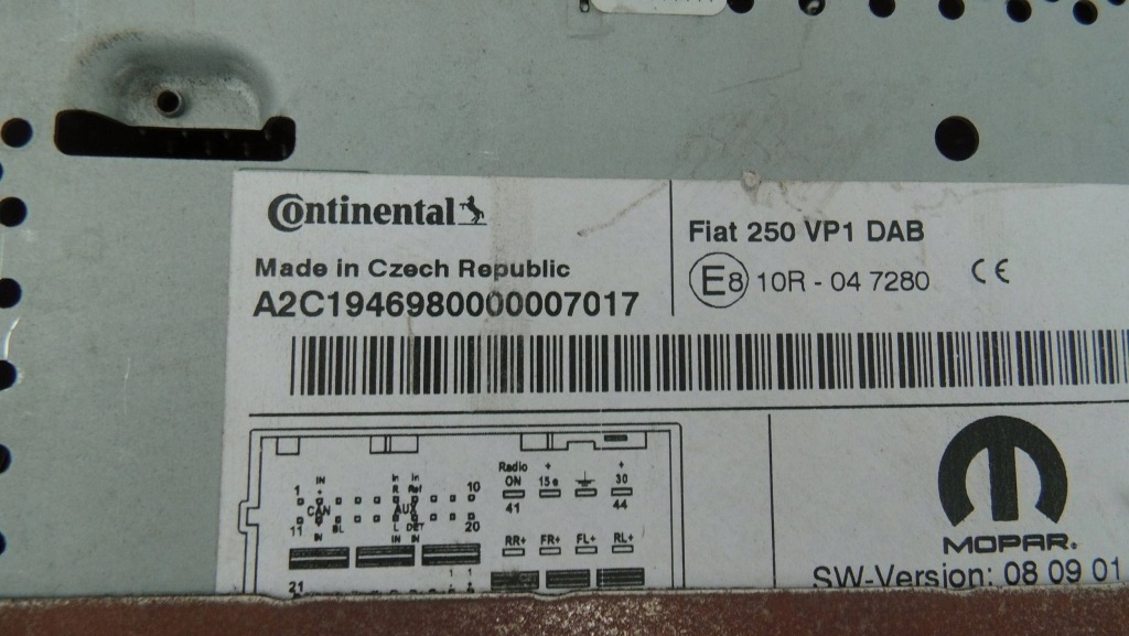 Радио fiat ducato jumper boxer 2019r 07357124040 отсутствует код do отражатель с Разборки