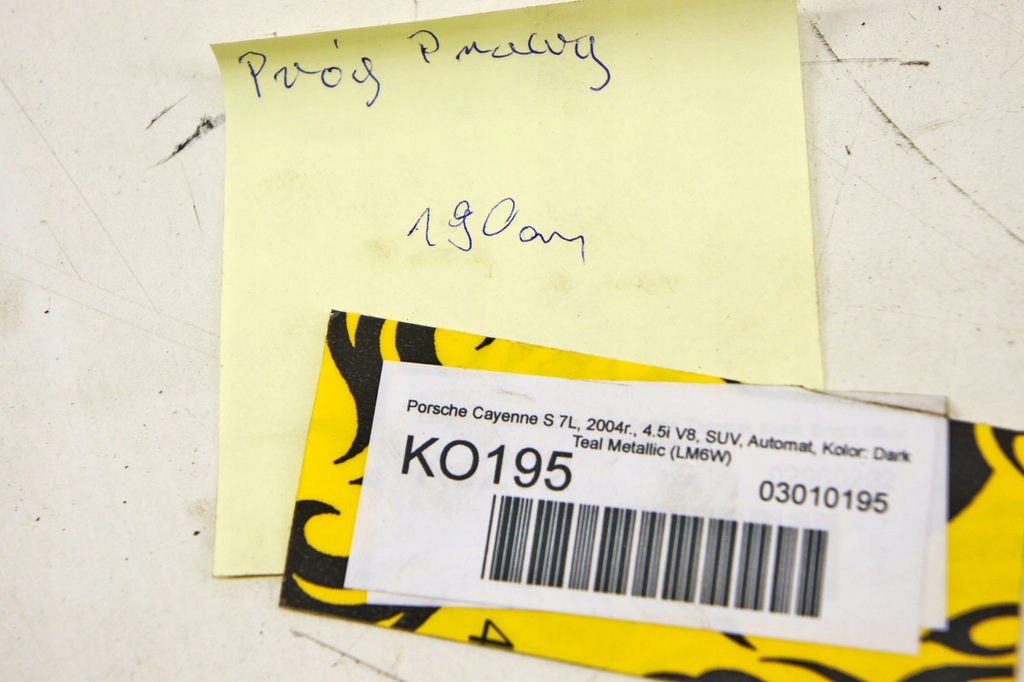 фото №6, Ko195 porsche cayenne s 7l подножка порог правый