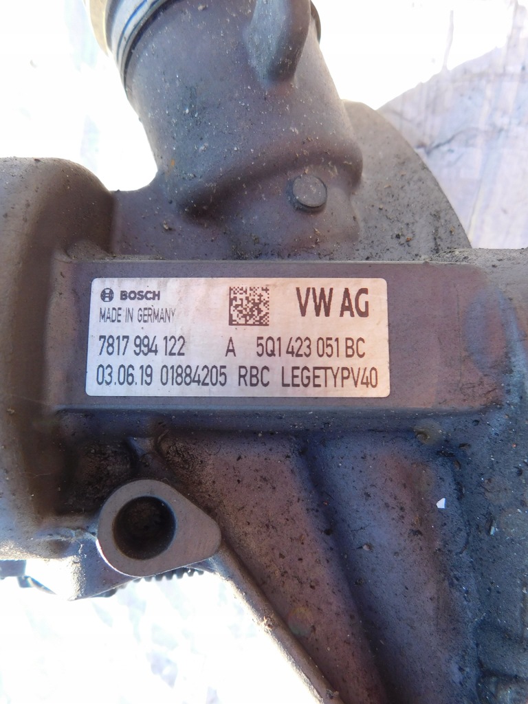 фото №5, Vw t-roc трансмиссия рулевая рейка 5q1423051bc 50 000km легальная 5q0909144ab