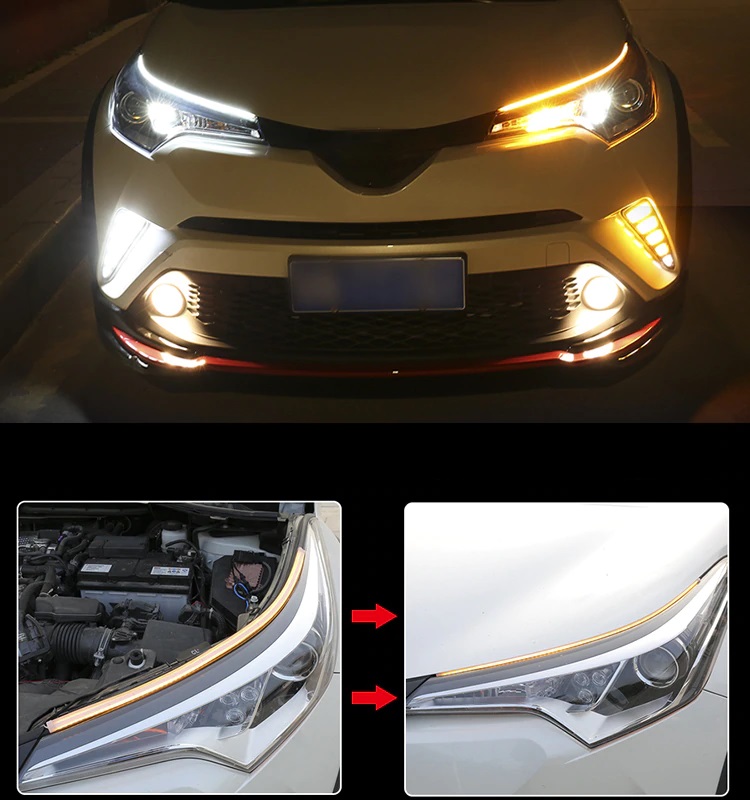 фото №16, Поворотник динамічний світло ремінь led 60 cm