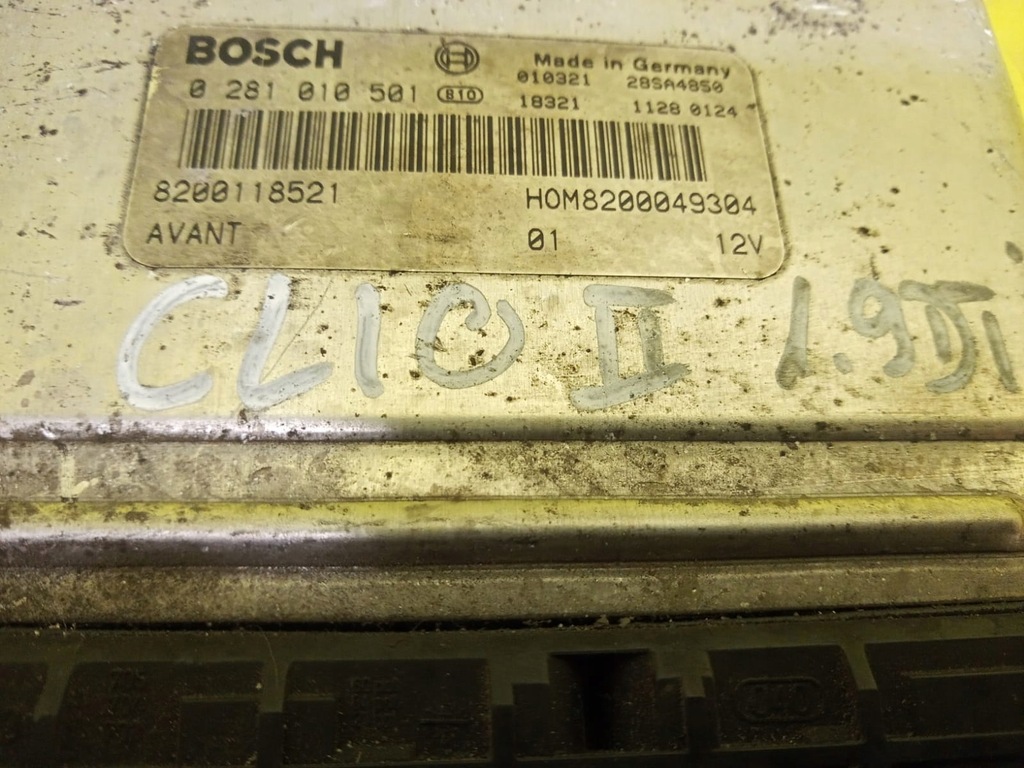 фото №4, Renault clio ii блок керування двигуна 0281010501