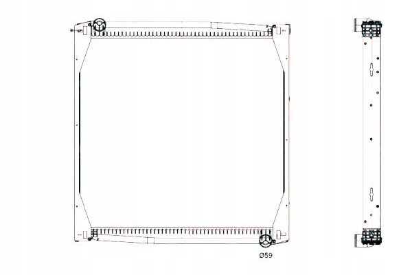 Радиатор воды nrf truck 519587 scania nrf 519587 радиатор, система Оригинал
