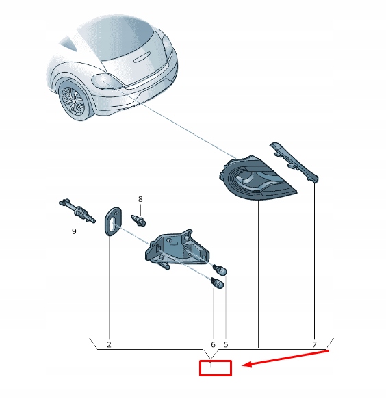 фото №2, Vw beetle cabrio 5c rear left задний фонарь 5c3945207b