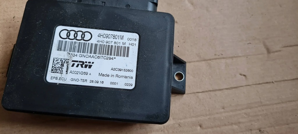 фото №5, A6 c7 4g lift модуль блок управления тормоза ручного 4h0907801m a7 4g