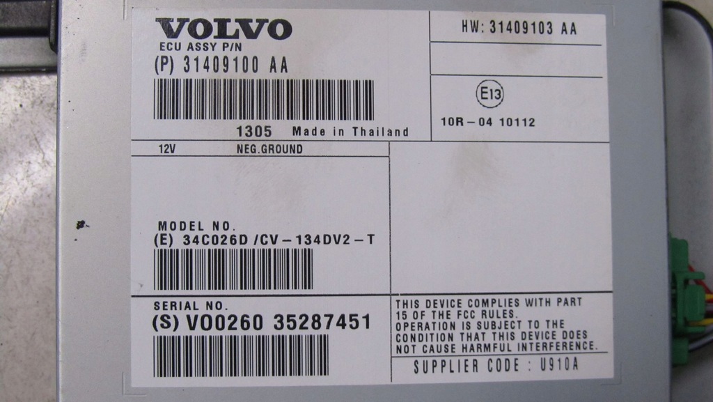 фото №4, Volvo s60 v60 xc60 підсилювач радіо 31409100