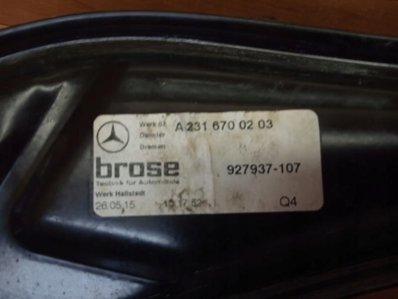 фото №3, Ele механизм стекло правый задний mercedes sl r231