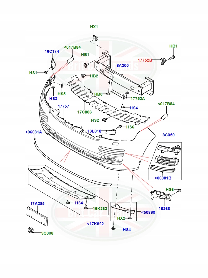 фото №3, Левый кронштейн бампера land rover discovery defender range rover lr137524