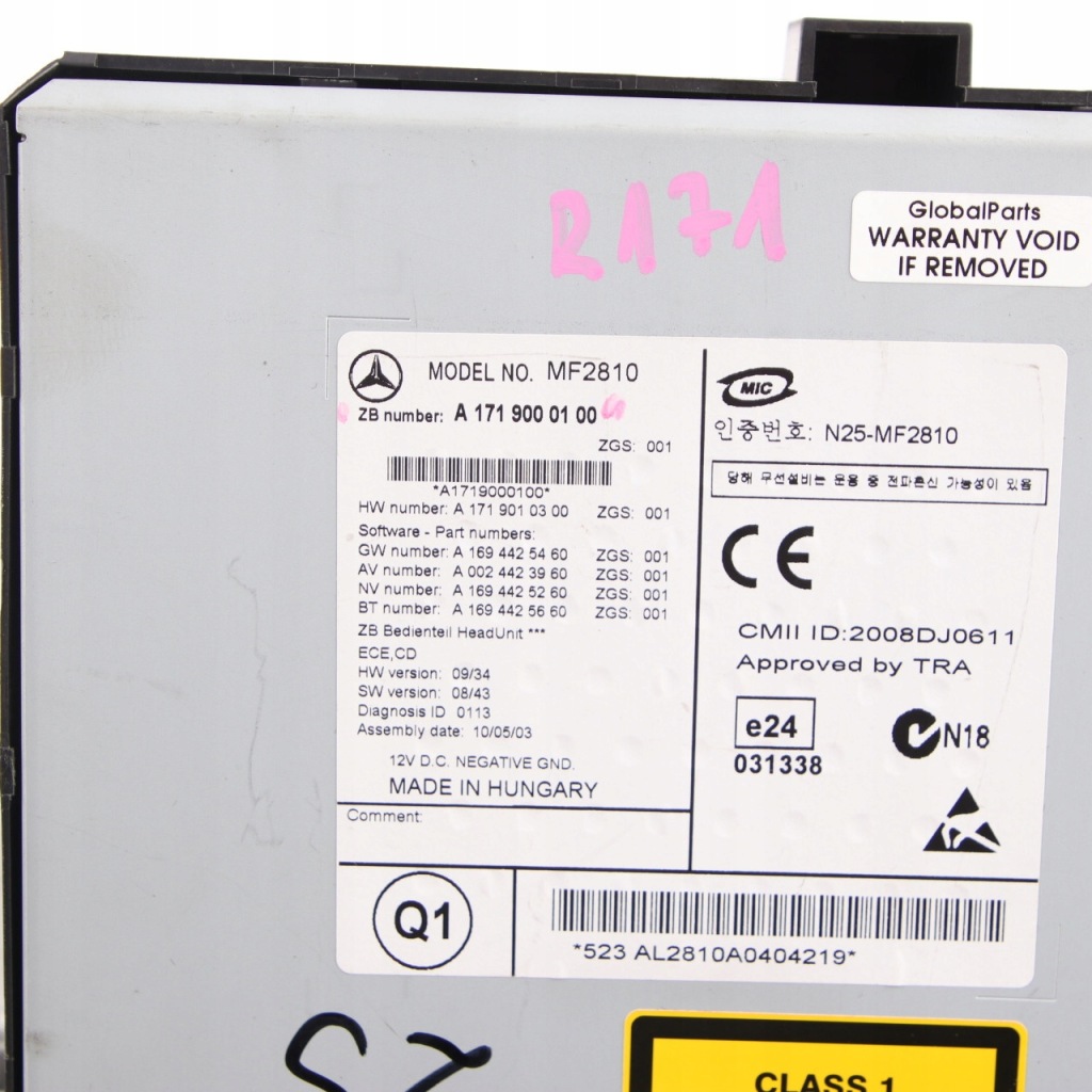 фото №10, Mercedes slk r171 програвач cd радіо автомобільні a1719000100