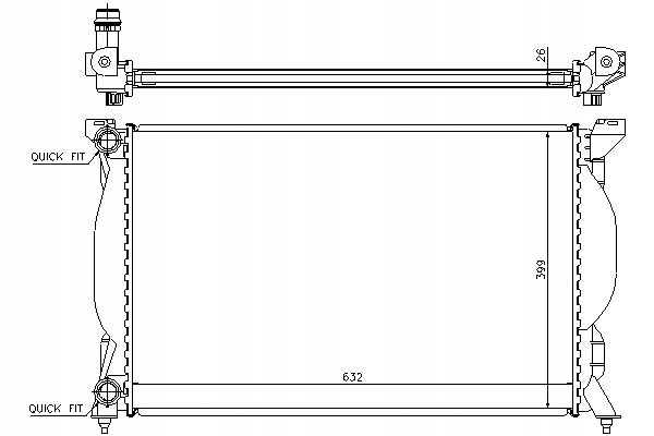 Nissens 60304a радіатор, система охолодження двигуна Оригінал