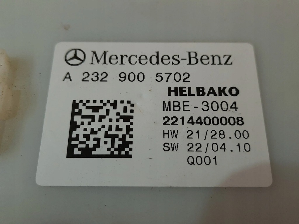 фото №2, Mercedes sl r232 модуль блок управления a2329005702