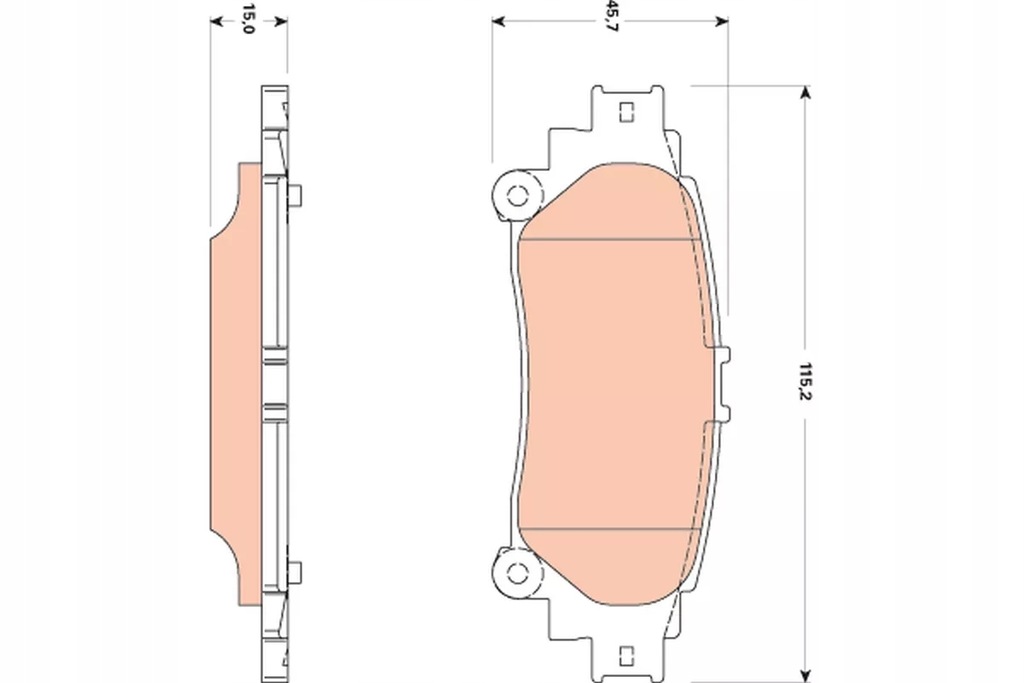 фото №1, Тормозные колодки тормозной/задний/ lexus rx 450h 09- gdb3497 trw gdb3497 trw тормозные колодки ham. задняя