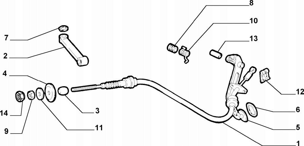 фото №1, Шарик тросы fiat palio siena strada 97-11