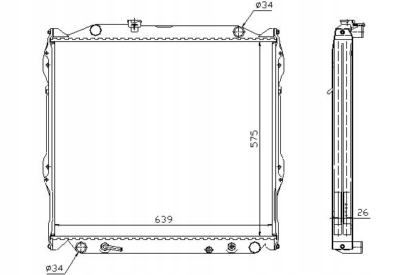 фото №1, Nissens 647551 радиатор, система охлаждение двигателя