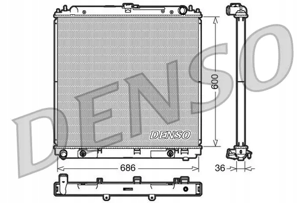 Радиатор воды drm46032 denso Цена
