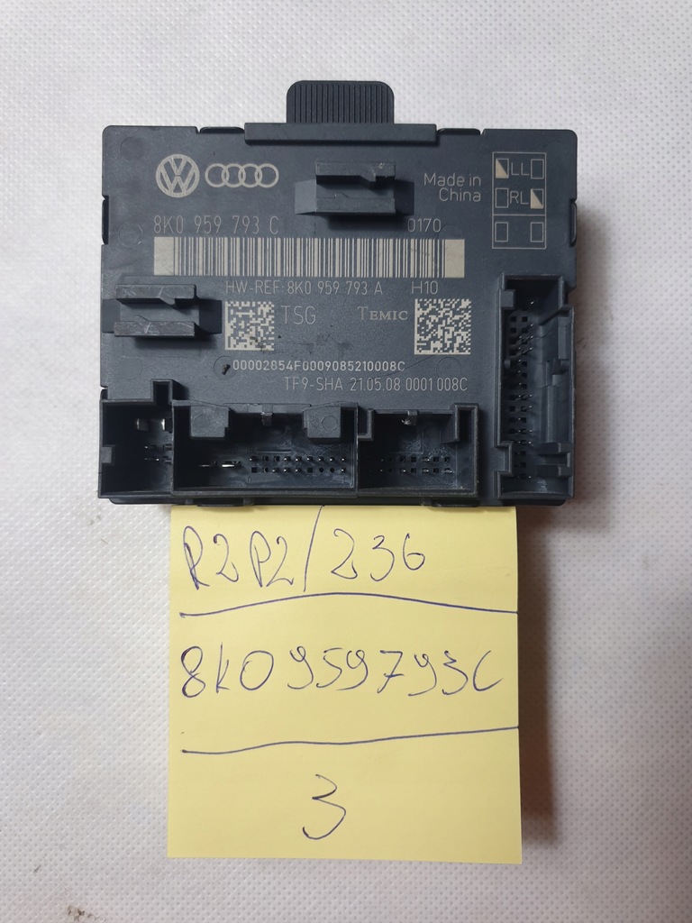 фото №1, Блок керування модуль двері audi оригінальний номер 8k0959793c