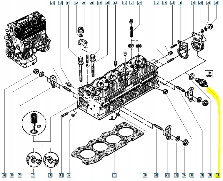 фото №6, Переключатель термический renault master i оригинальный номер 5000410336