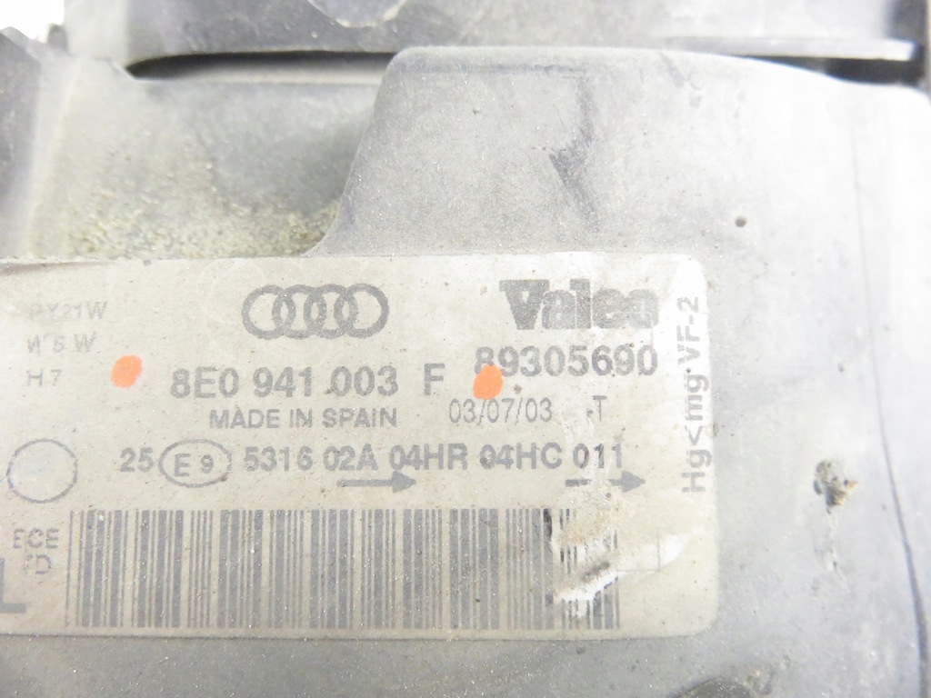 фото №11, Лампа левая передняя audi a4 b6 sedan 8e2 8e0941003f