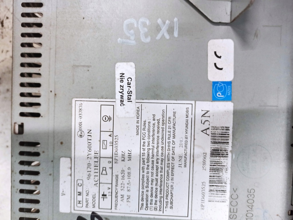 фото №10, Hyundai ix35 радиопроигрыватель 96170-2y600tjn