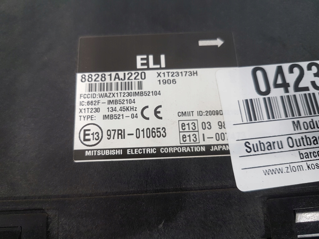 фото №5, Subaru outback iv 2.0d модуль bsi 88281aj220