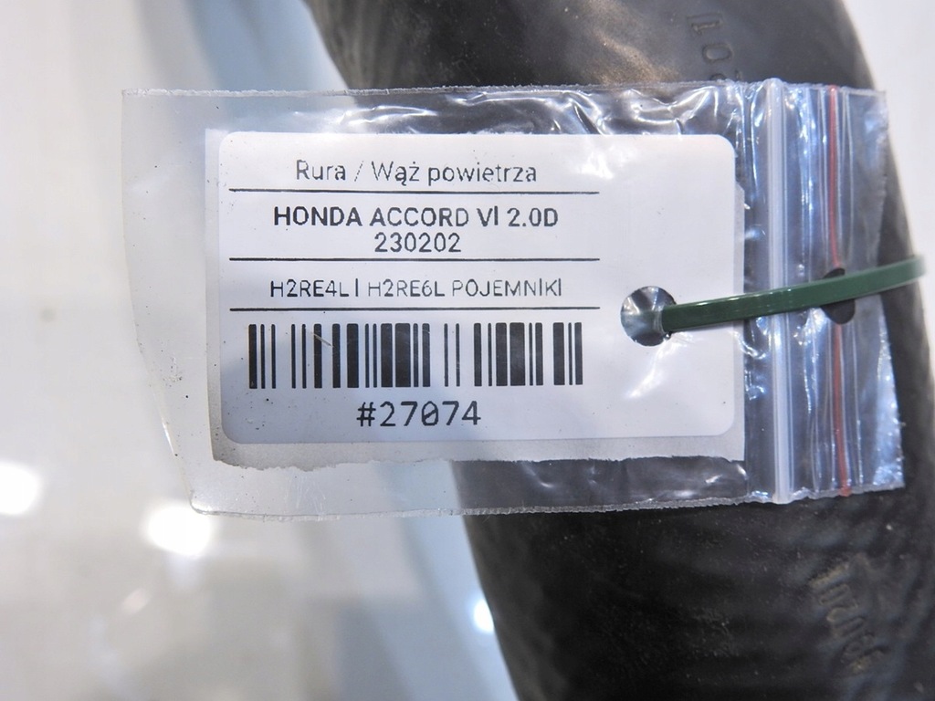 фото №5, Wąż труба інтеркулер honda accord vi 2.0 d