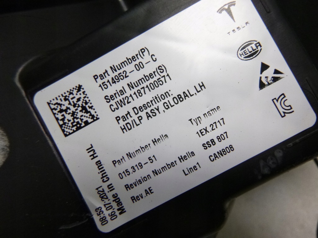 фото №15, Tesla 3 model y lift лампа фара перед передній ліва перетворювач org