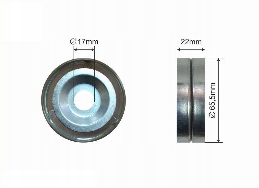 фото №12, Ролик натягувача hyundai kia 65x17x22, hyundai accent iii 11.05- cfr