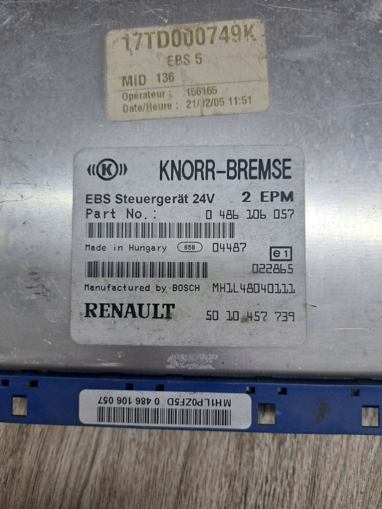 Блок керування касета ebs renault premium magnum midlum dxi Ціна