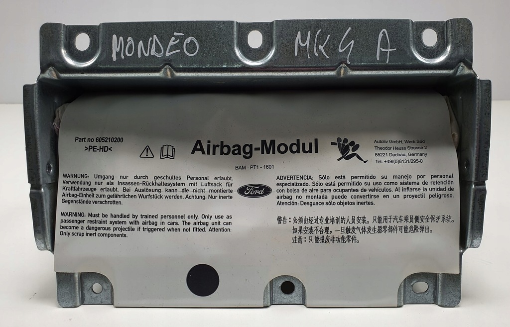 фото №1, Подушка подушка безпеки пасажира ford mondeo mk4 europa