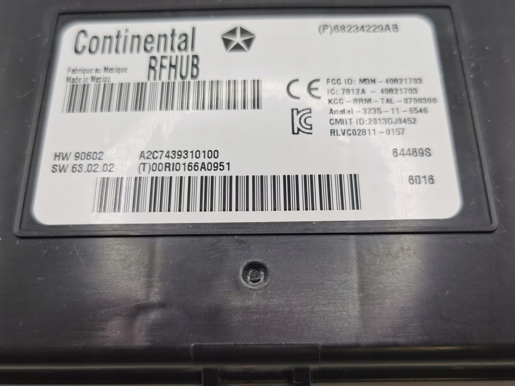 фото №1, Модуль rfhub dodge challenger charger 2015