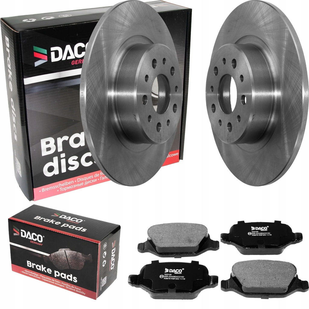 фото №1, Тормозные диски + тормозные колодки daco задняя alfa romeo 156 gt 1997-