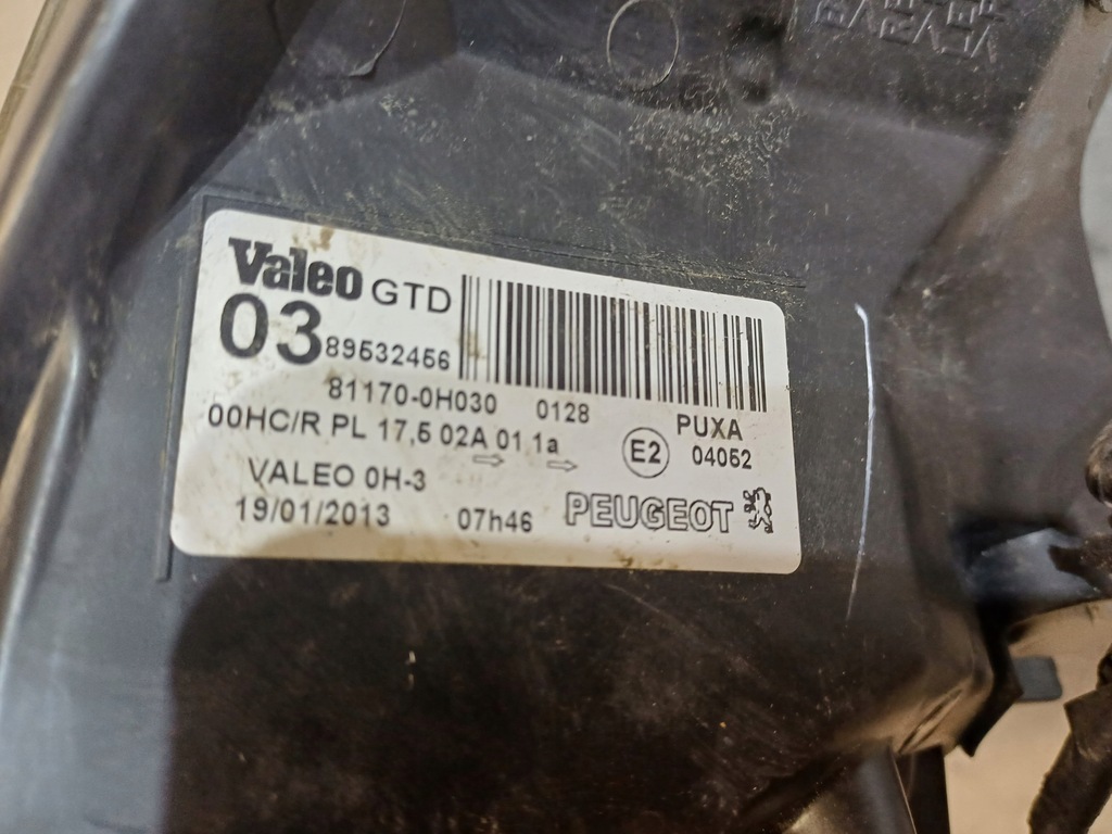 фото №9, Лампа левая перед peugeot 107 nr.81170-0h030